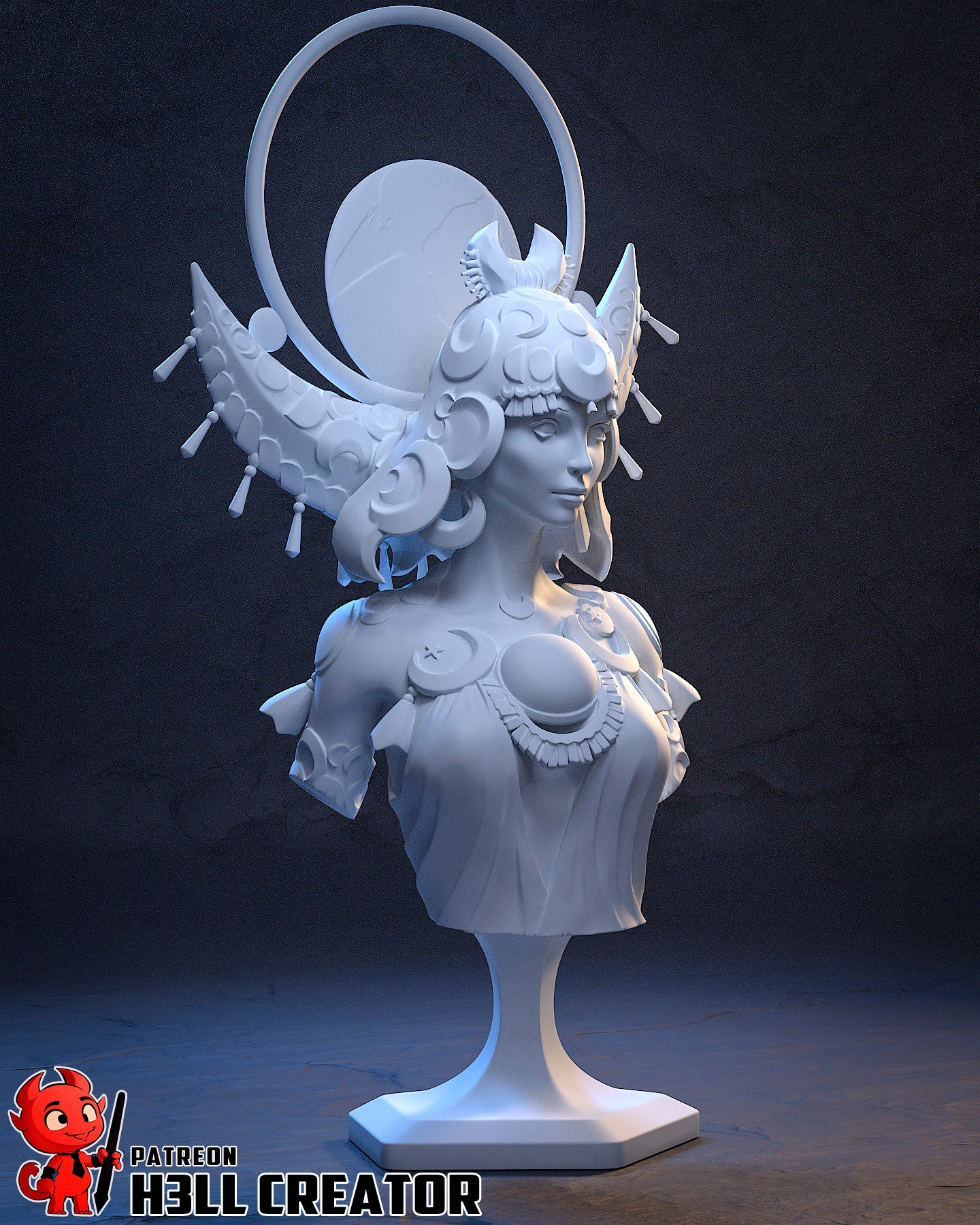 Selene - Hades | 3D Printed Resin Model | Unpainted or Hand-Painted