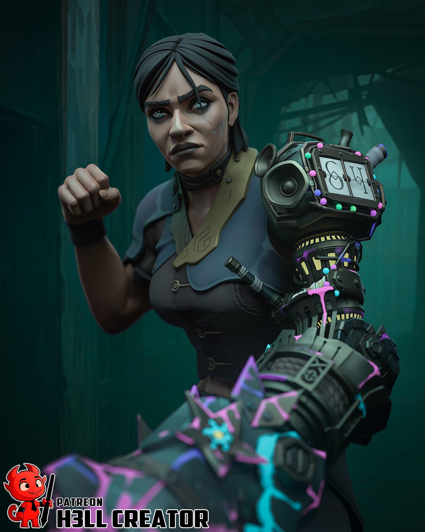 Sevika | 3D Printed Resin Model | Unpainted or Hand-Painted