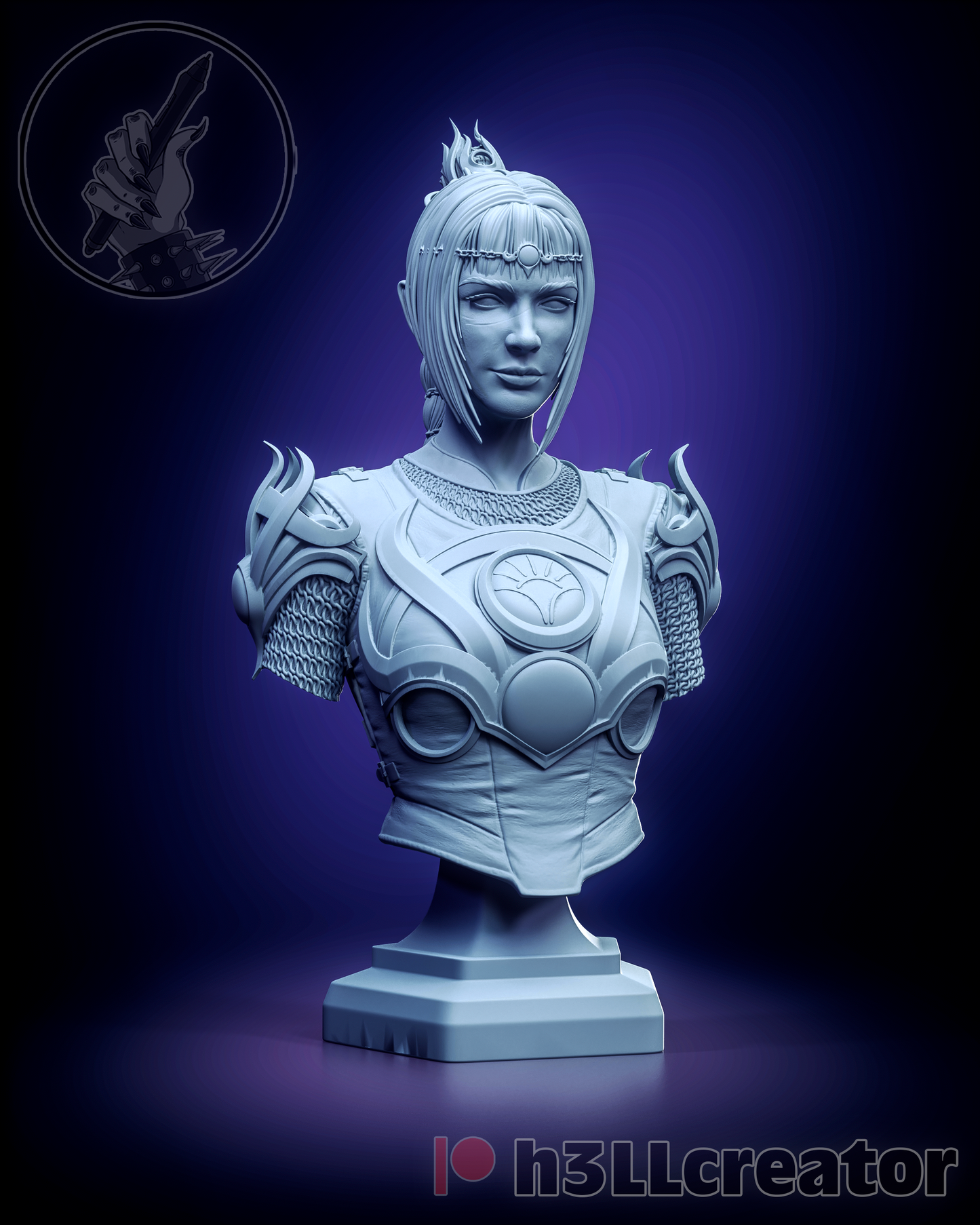Shadowheart Bust | Baldur's Gate 3 (fan art) | Resin 3d Printed | High Detail and Quality