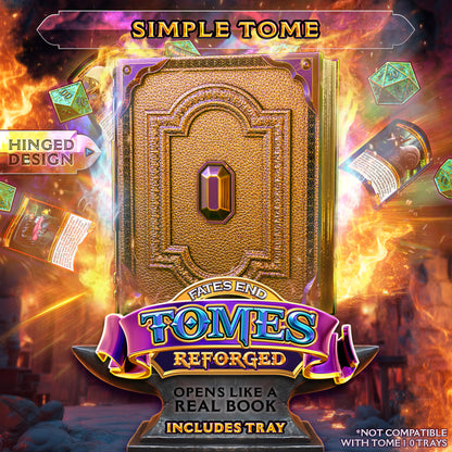 Reforged Openable Tome Storage & Dice Tower - Perfect for Card Games / Dungeons and Dragons etc