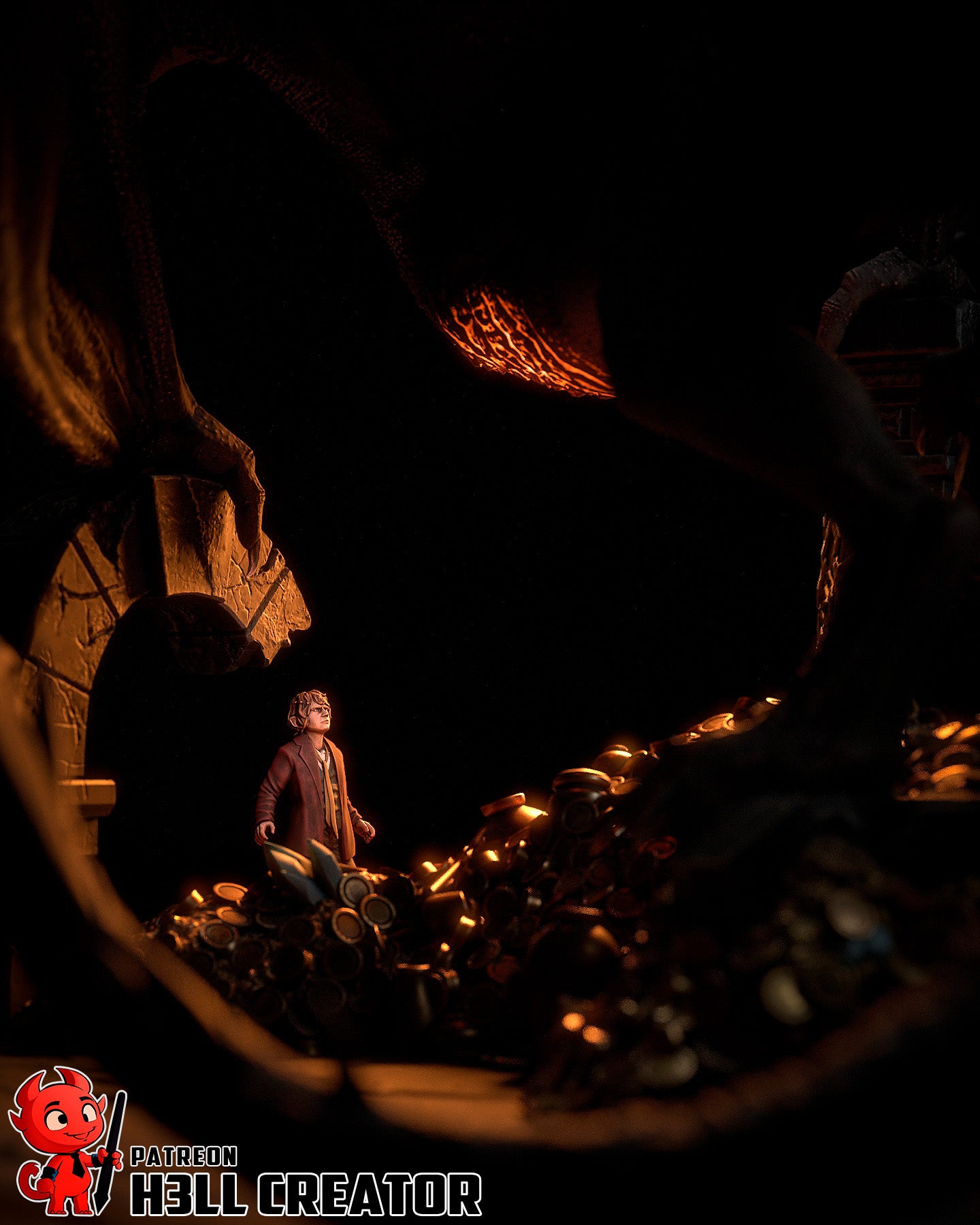 Smaug | 3D Printed Resin Model | Unpainted or Hand-Painted
