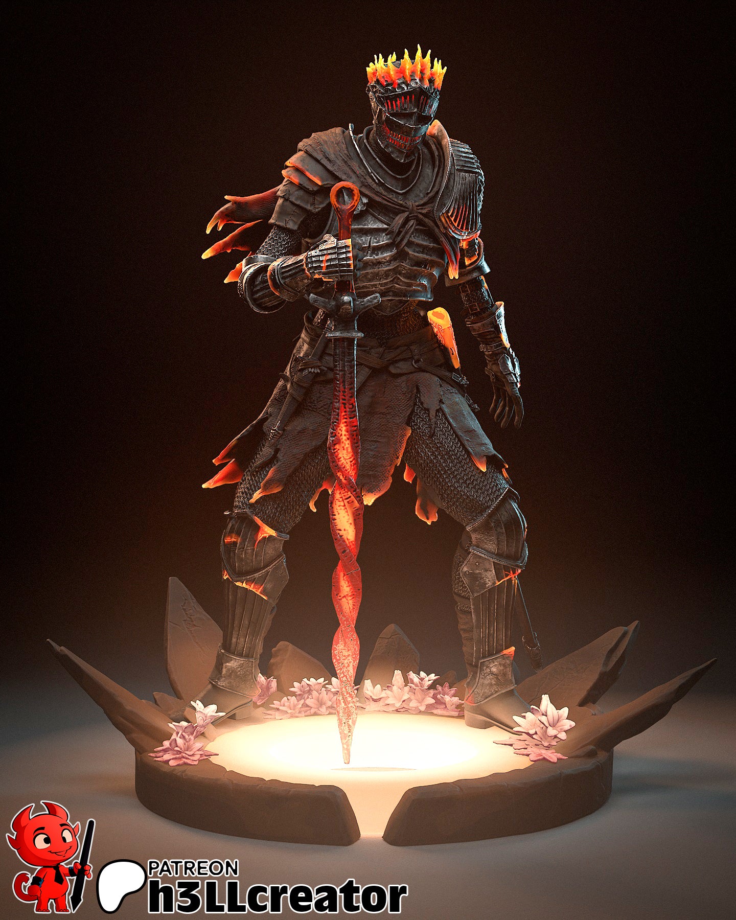 Soul of Cinders | 3D Printed Resin Model | Unpainted or Hand-Painted