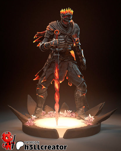 Soul of Cinders | 3D Printed Resin Model | Unpainted or Hand-Painted