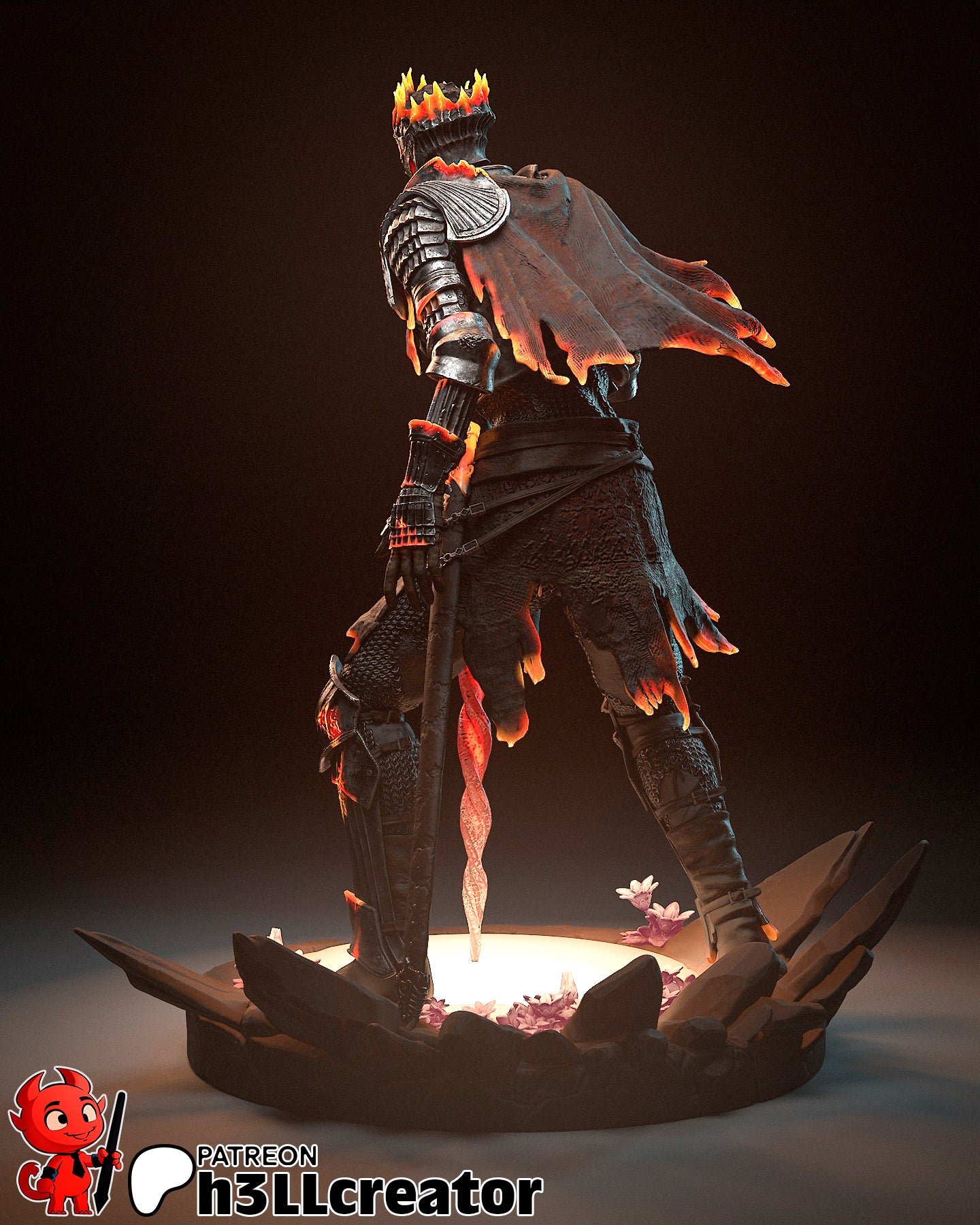 Soul of Cinders | 3D Printed Resin Model | Unpainted or Hand-Painted