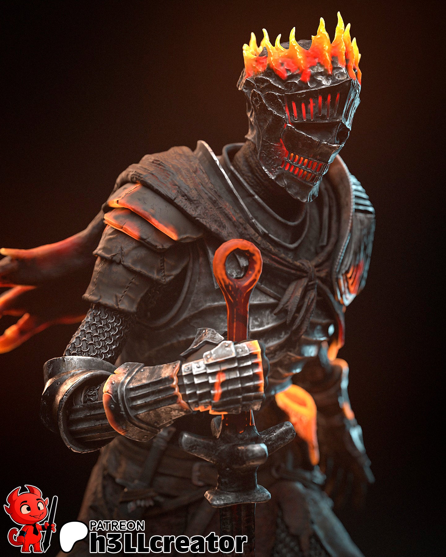 Soul of Cinders | 3D Printed Resin Model | Unpainted or Hand-Painted