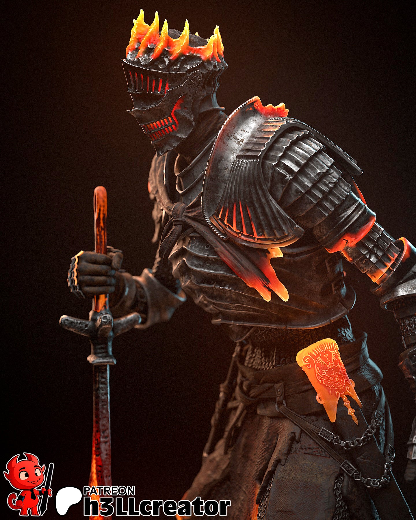 Soul of Cinders | 3D Printed Resin Model | Unpainted or Hand-Painted