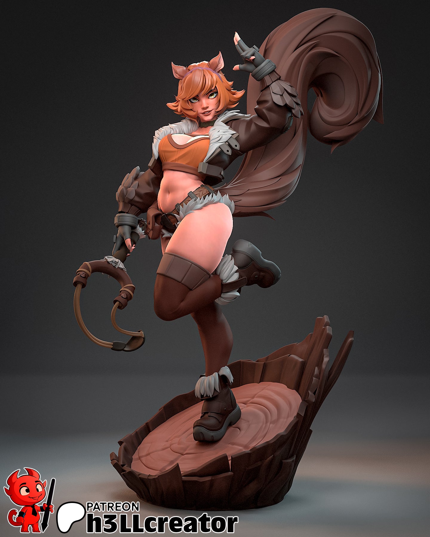 Squirrel Girl | 3D Printed Resin Model | Unpainted or Hand-Painted
