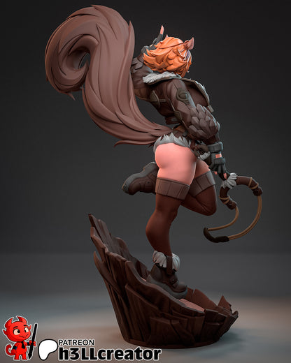 Squirrel Girl | 3D Printed Resin Model | Unpainted or Hand-Painted