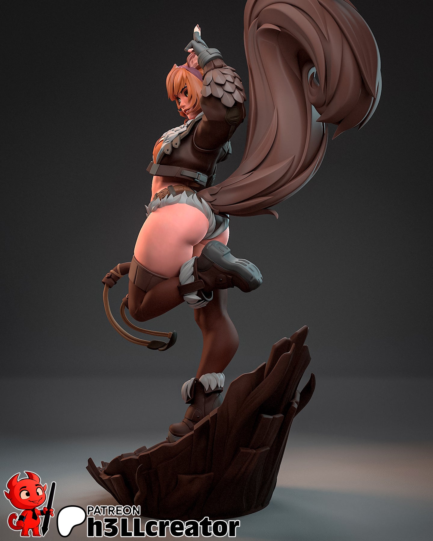 Squirrel Girl | 3D Printed Resin Model | Unpainted or Hand-Painted