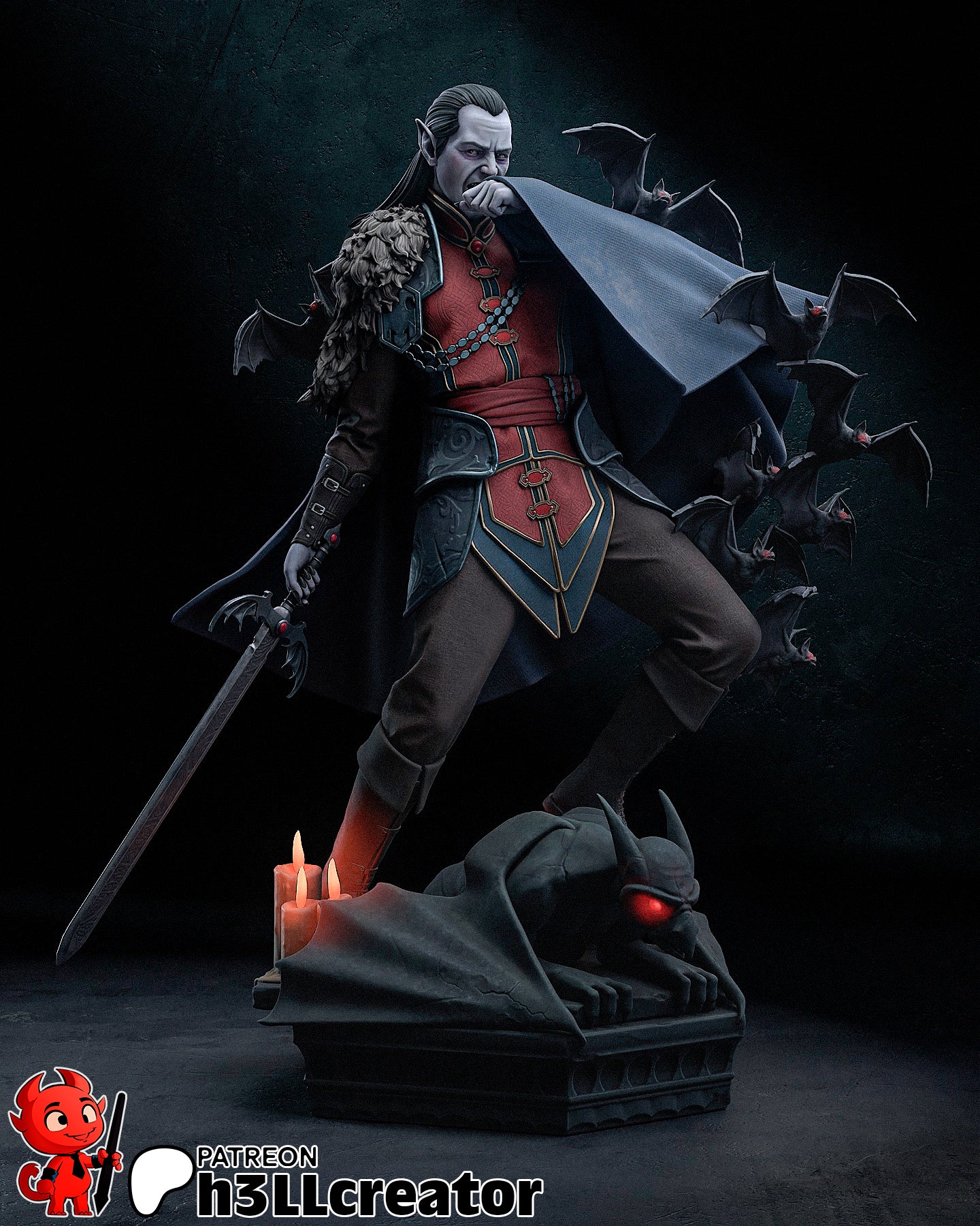 Strahd Von Zarovich | 3D Printed Resin Model | Unpainted or Hand-Painted