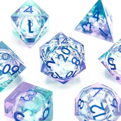 Jester | Liquid Core Dice | Resin | 7 Piece Set