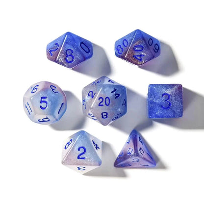 Spectral Light (Glow in the Dark) | Soft Edge Dice | Acrylic | 7 Piece Set
