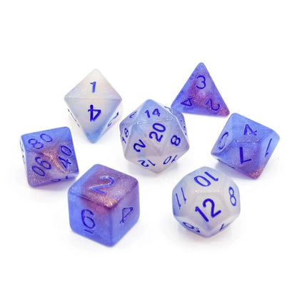 Spectral Light (Glow in the Dark) | Soft Edge Dice | Acrylic | 7 Piece Set