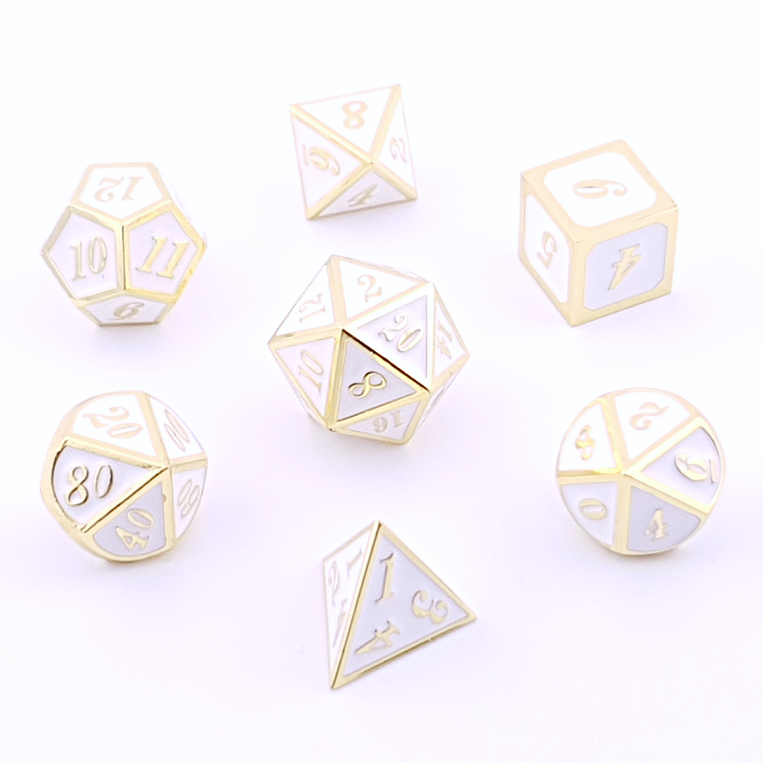 Pure Noble | Solid Metal Dice | 7 Piece Set