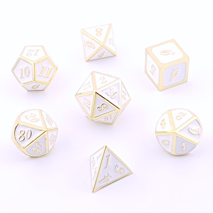Pure Noble | Solid Metal Dice | 7 Piece Set