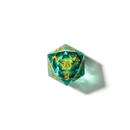 Eye of Envy | Liquid Core Dice | Resin | 7 Piece Set