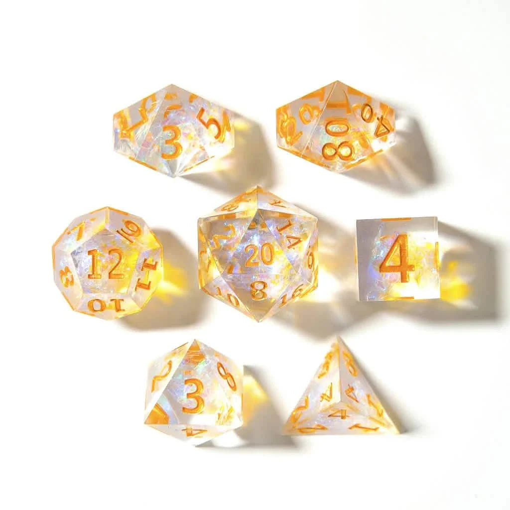 Lightbringer | Sharp Edge Dice | Resin | 7 Piece Set