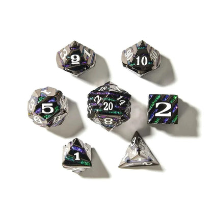 Dark Magic | Solid Metal Dice | 7 Piece Set
