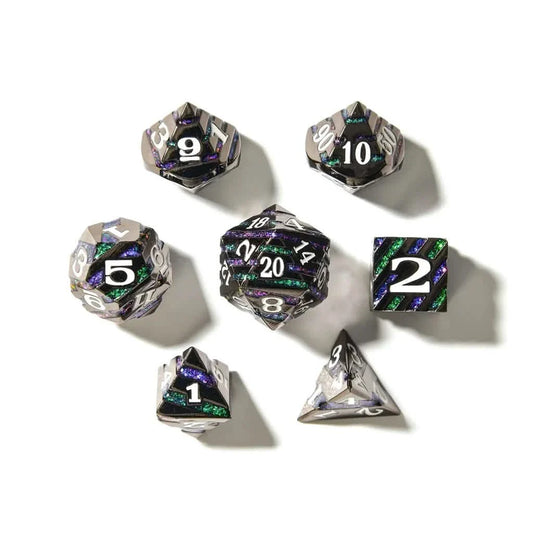 Dark Magic | Solid Metal Dice | 7 Piece Set
