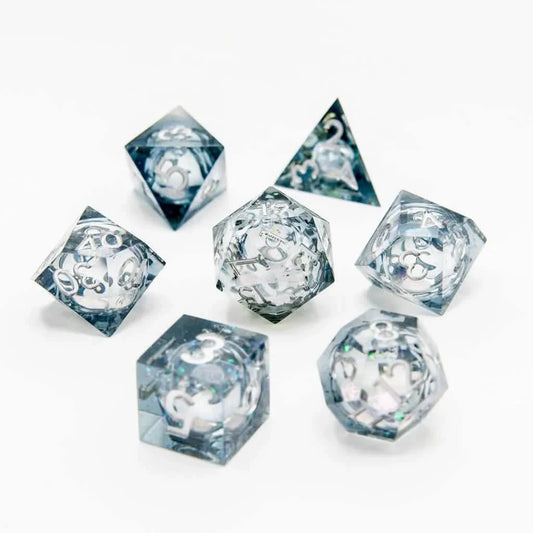 Shadowsinger | Liquid Core Dice | Resin | 7 Piece Set