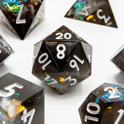 Stormcaller | Sharp Edge Dice | Resin | 7 Piece Set