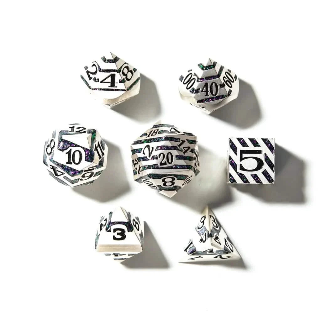 Sorcerer's Vein | Solid Metal Dice | 7 Piece Set