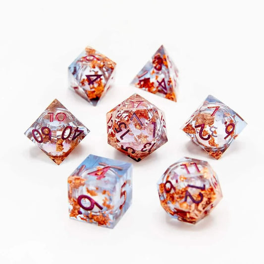 Lavender Seraph | Liquid Core Dice | Resin | 7 Piece Set