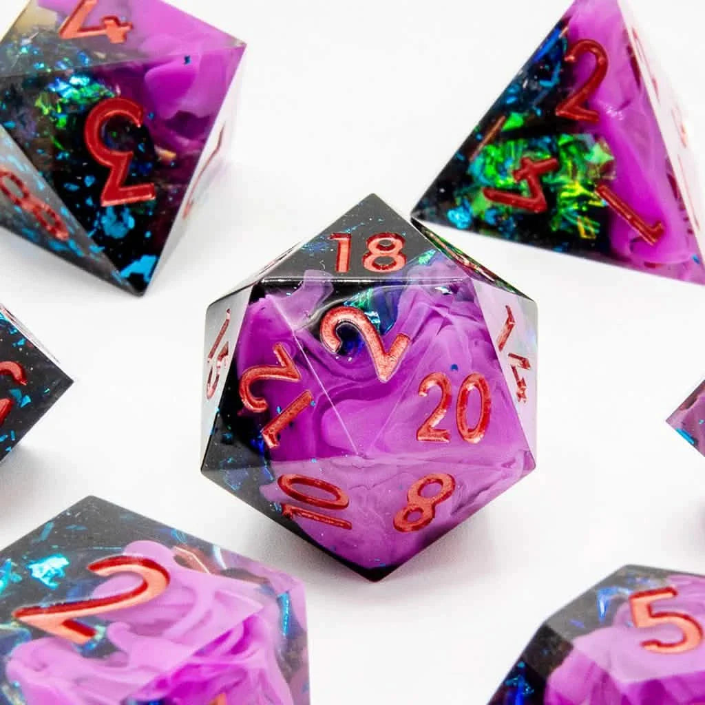 Void Walker | Sharp Edge Dice | Resin | 7 Piece Set