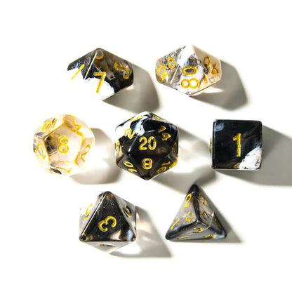 Spectral Frost | Soft Edge Dice | Acrylic | 7 Piece Set