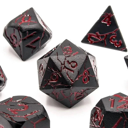 Bloodstone | Solid Metal Dice | 7 Piece Set