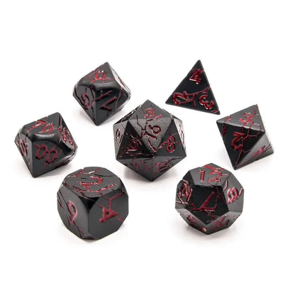 Bloodstone | Solid Metal Dice | 7 Piece Set