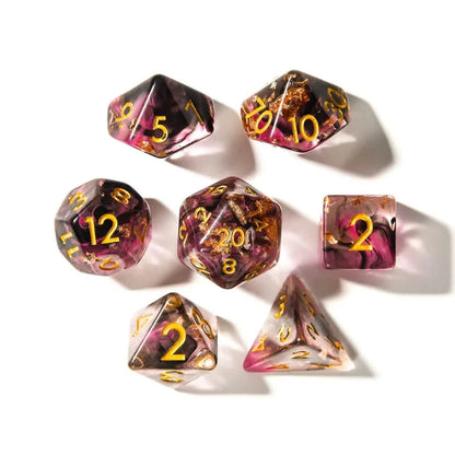 Phantom Shadow | Soft Edge Dice | Resin | 7 Piece Set