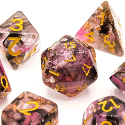 Phantom Shadow | Soft Edge Dice | Resin | 7 Piece Set