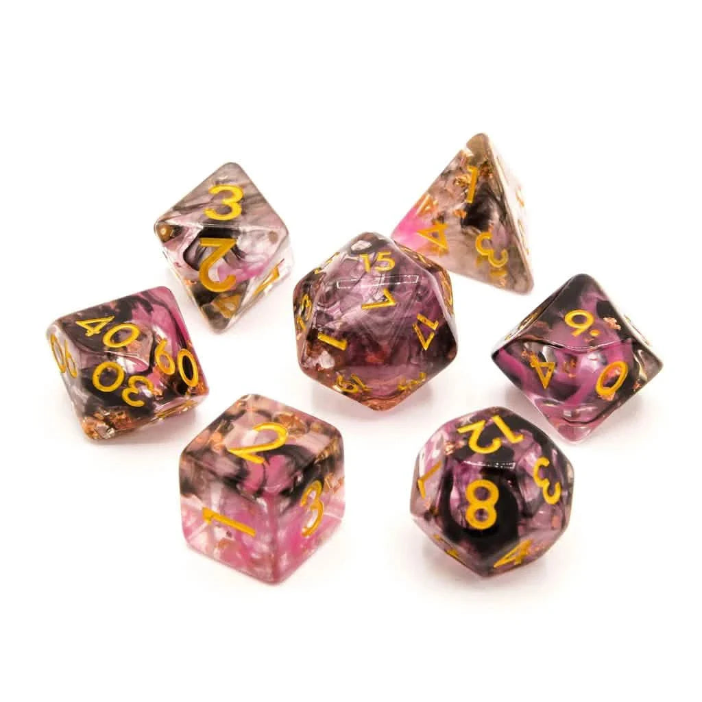 Phantom Shadow | Soft Edge Dice | Resin | 7 Piece Set