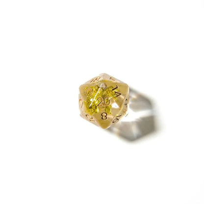 Gold Butterfly | Soft Edge Dice | Resin | 7 Piece Set