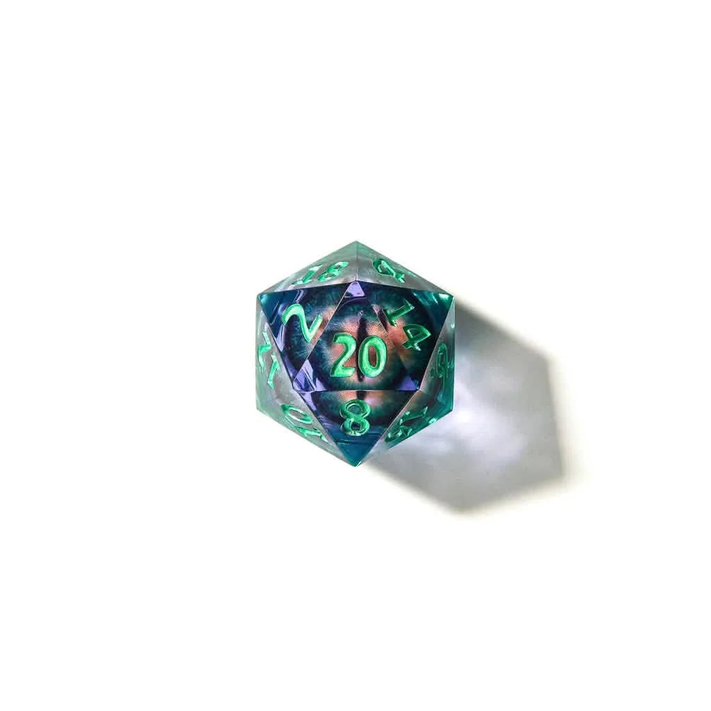 Eye of Vengeance | Liquid Core Dice | Resin | 7 Piece Set
