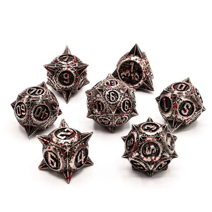 Bloody Mace | Solid Metal Dice | 7 Piece Set