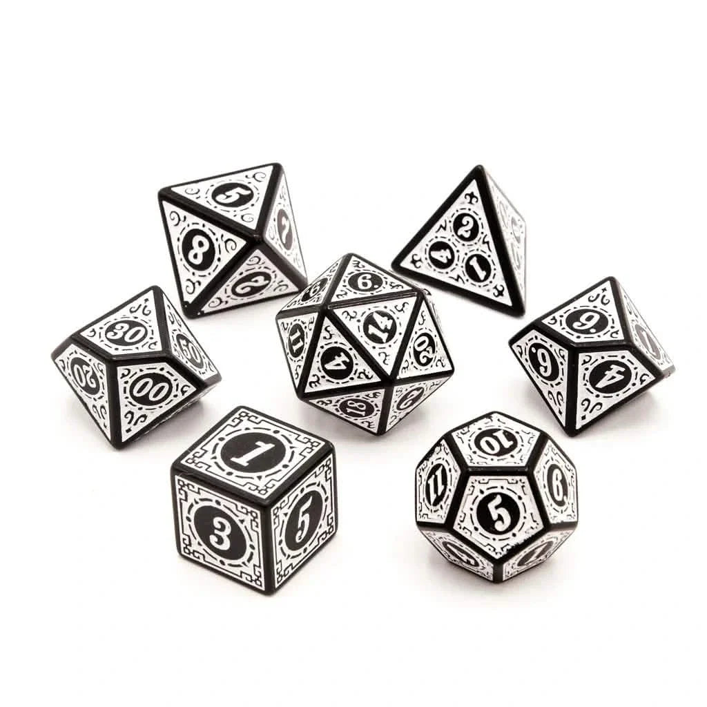 Runes of Twilight | Soft Edge Dice | Acrylic | 7 Piece Set
