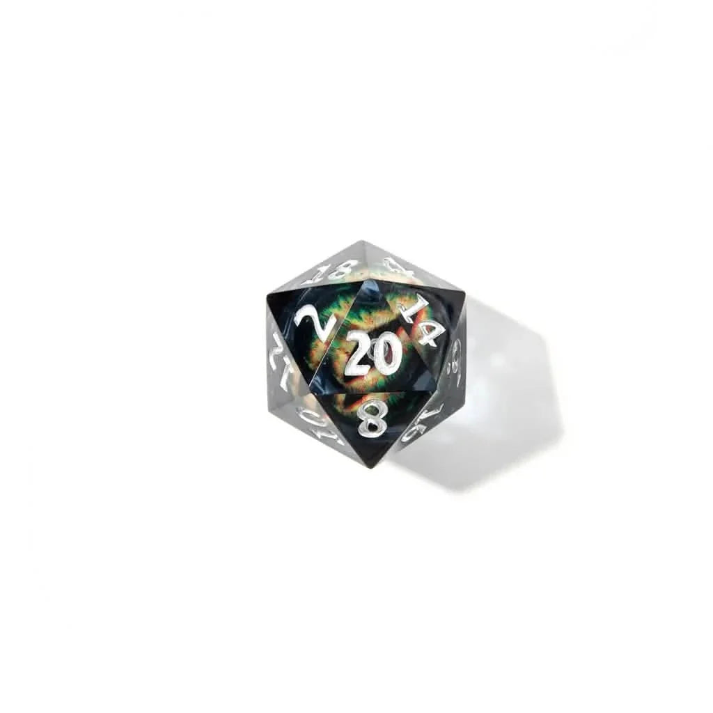 Eye of Venom | Liquid Core Dice | Resin | 7 Piece Set