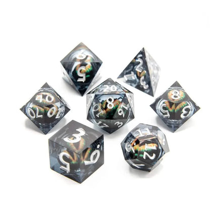 Eye of Venom | Liquid Core Dice | Resin | 7 Piece Set