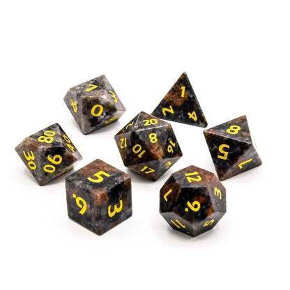 Yooperlite | Gemstone Dice | 7 Piece Set