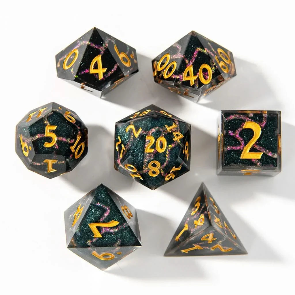 Aurora Spark | Art Core Dice | 7 Piece Set