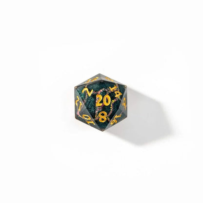 Aurora Spark | Sharp Edge Dice | Resin | 7 Piece Set