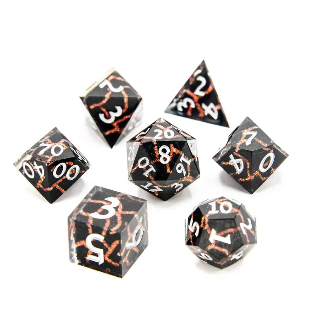 Shifting Sands | Sharp Edge Dice | Resin | 7 Piece Set