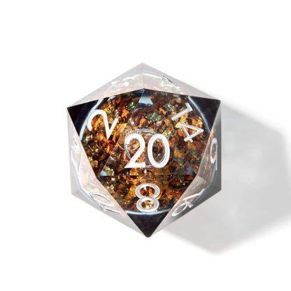 Midnight Riches | 50mm D20 | Oversized Liquid Core Dice | Single Dice