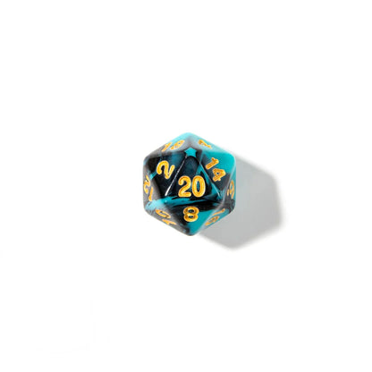 Shadowed Abyss - Acrylic DND Dice Set - 7 Piece Polyhedral