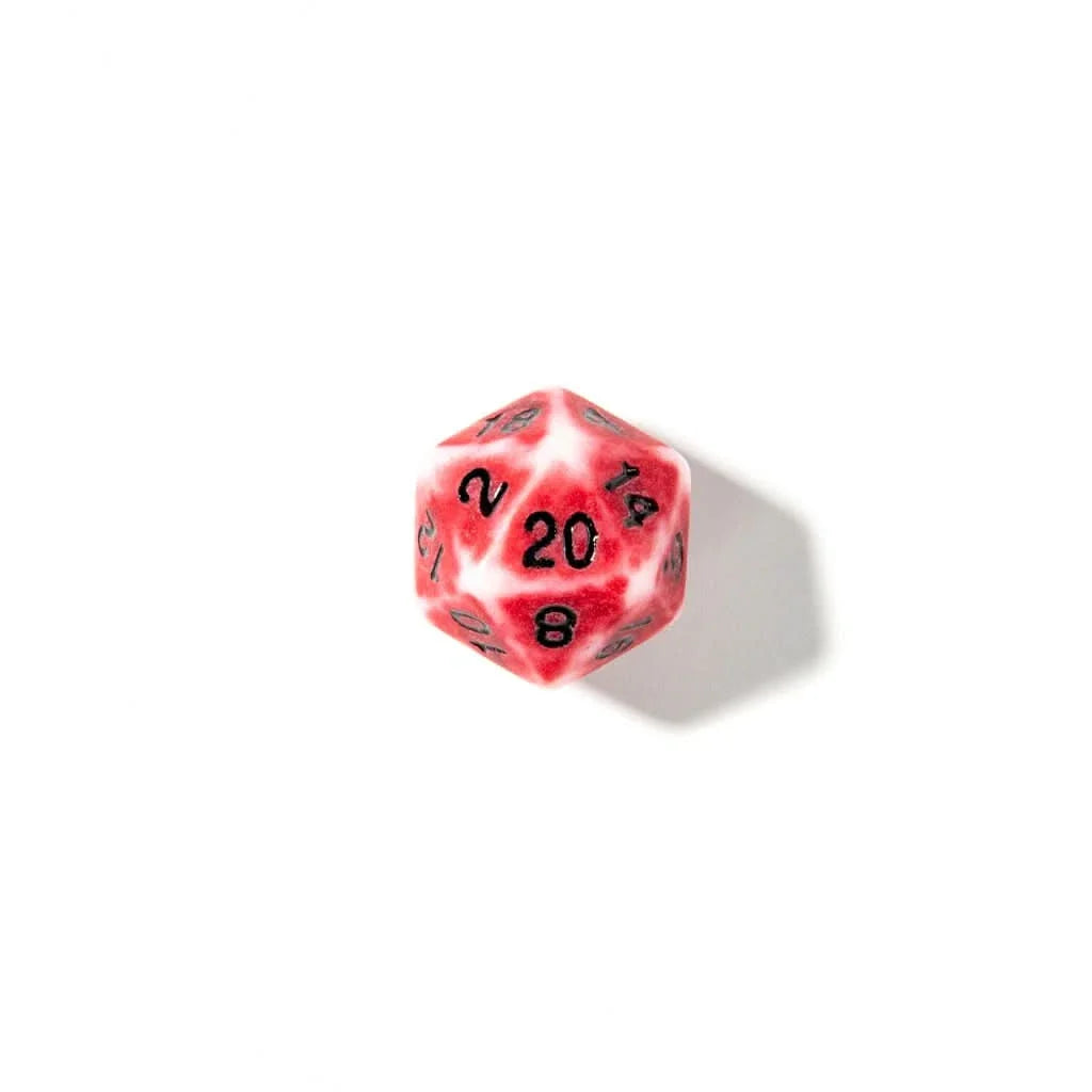 Crimson Relic - Acrylic DND Dice Set - 7 Piece Polyhedral