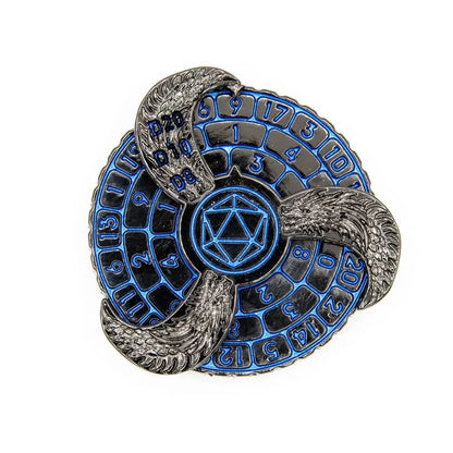 Prophecy Wheel | DND Dice Spinner | Black & Blue