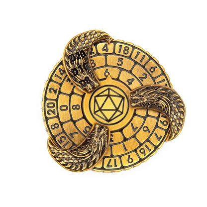 Prophecy Wheel | DND Dice Spinner | Ancient Gold