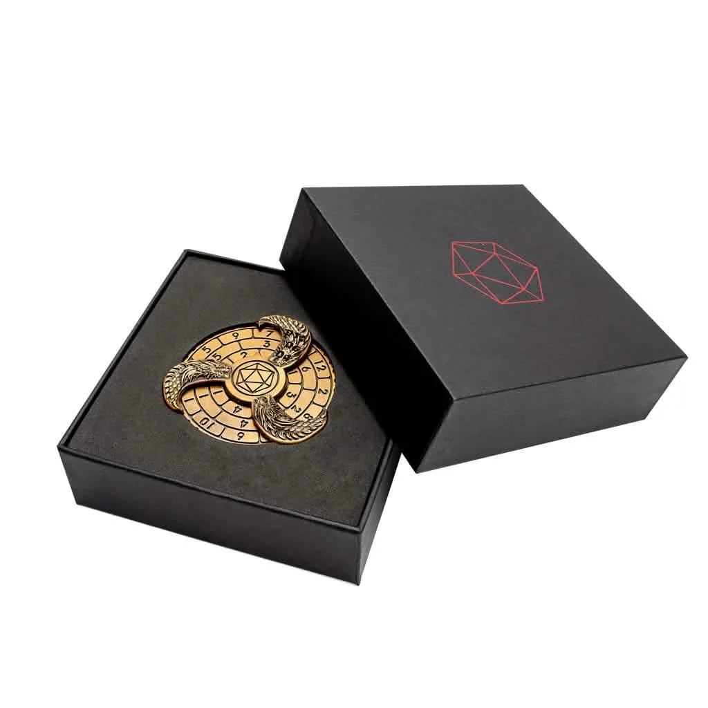 Prophecy Wheel | DND Dice Spinner | Ancient Gold